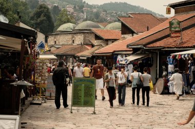 Old town Bascarsija, Sarajevo bazaar clipart