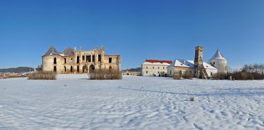 Panorama of Banffy Castle in Bontida, near Cluj Napoca, Romania clipart