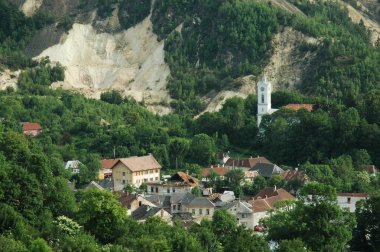 Mining town, Rosia Montana, Romania clipart