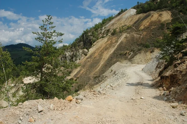 Miniera d'oro scavo a fossa aperta, Rosia Montana, Romania — Foto Stock