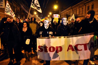 Acta karşı protesto