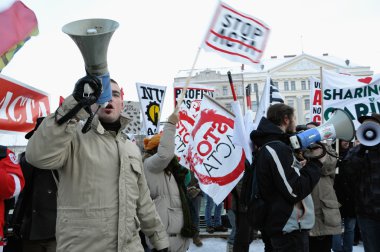 Acta karşı protesto