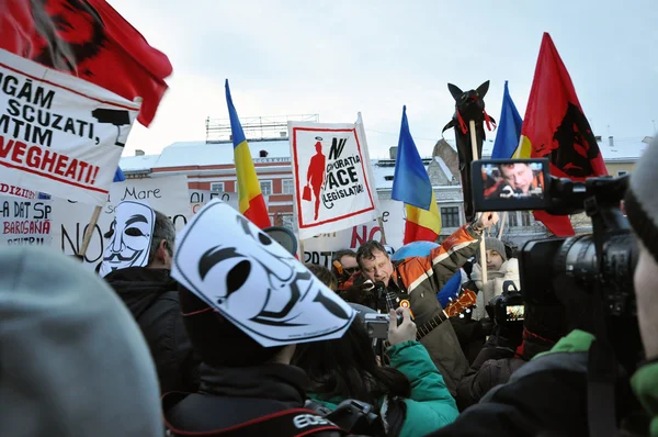 Протестують проти Acta — стокове фото