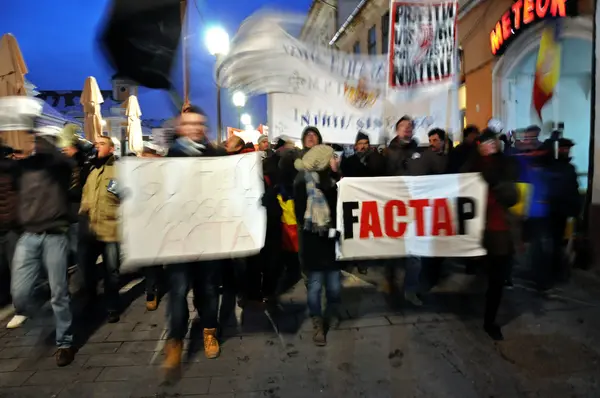 Protesting against ACTA — Stock Photo, Image