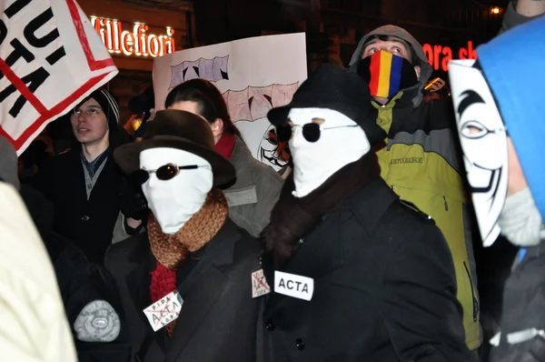 Протестують проти Acta — стокове фото