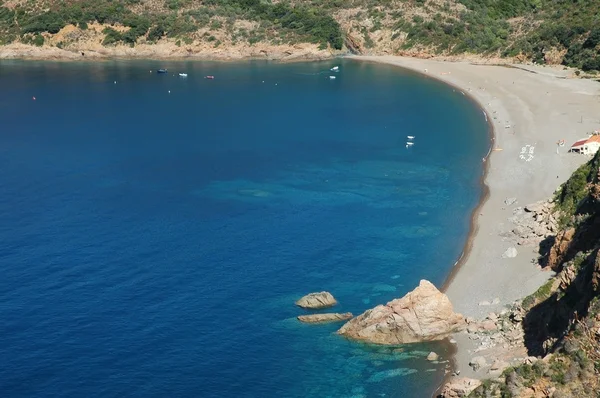 Plage de bussaglia, corsica, Frankrijk — Stockfoto