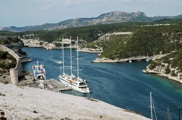Hafen von Bonifacio, Korsika — Stockfoto