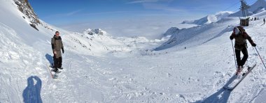 Avusturya Alpleri'nde Ski resort panorama