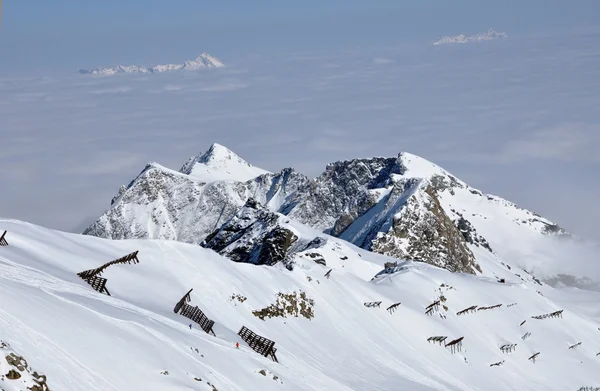 Protecção da valanche nos Alpes Austríacos — Fotografia de Stock