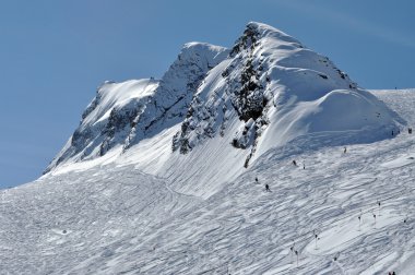 kitzsteinhorn yakınındaki kaprun, Avusturya Alpleri kayak merkezi bölgede yamaçlarında