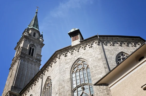 Gothic church, architectural details in Salzburg, Austria — Stock Photo, Image