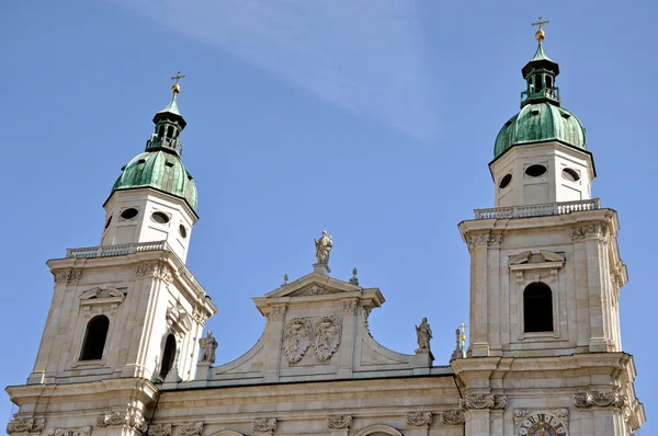 Katedral kubah barok Salzburg, Austria — Stok Foto