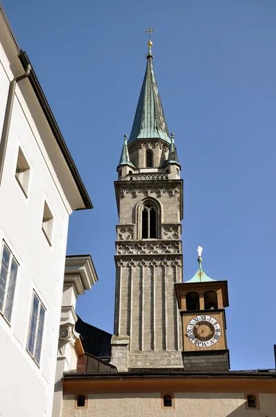 萨尔茨堡教堂塔楼奥地利 — 图库照片
