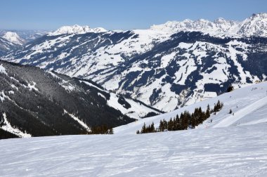 Ski resort zell am görmek, Avusturya Alplerinde, kış