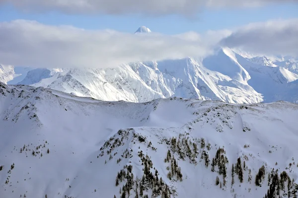 Ski resort zell am vidět, Rakouské Alpy v zimě — Stock fotografie