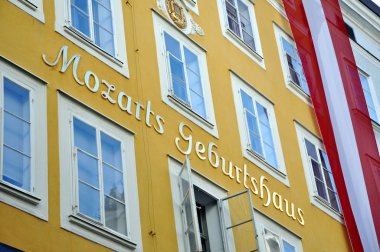 Birthplace of the composer Mozart in Salzburg, Austria clipart