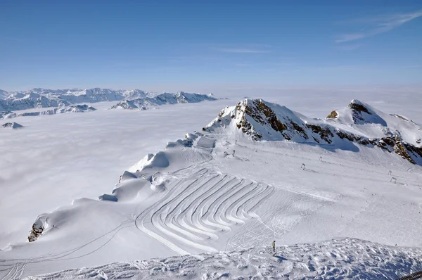 Stoków narciarskich kitzsteinhorn resort, austria — Zdjęcie stockowe