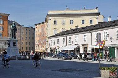 güzel gelen turist city salzburg, Avusturya