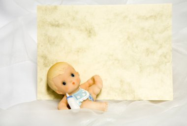 Baby is born concept card clipart