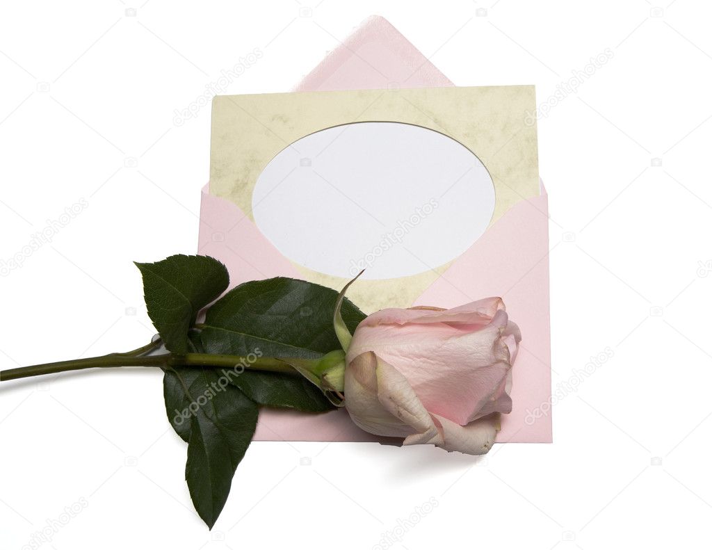 Letter and rose concept