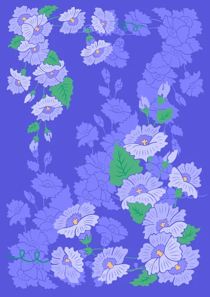 Fleurs abstraites avec fond — Image vectorielle