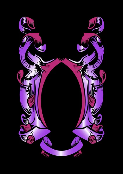 Abstraktní ornament v barvách fialová a růžová — Stockový vektor