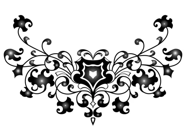Ornamento abstrato na cor preta — Vetor de Stock