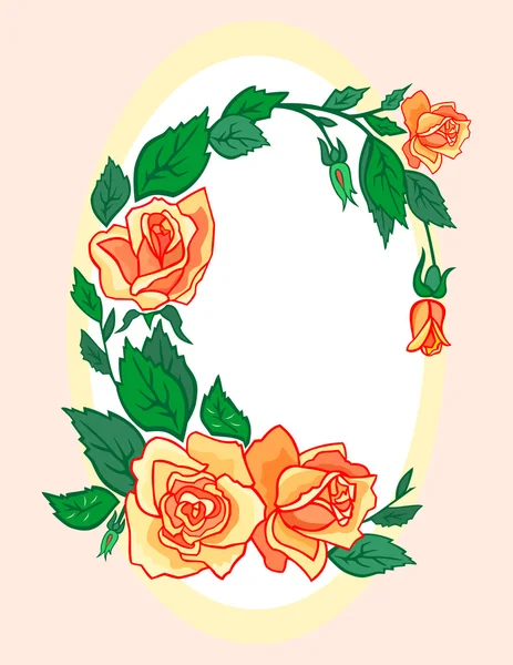 抽象玫瑰帧 — 图库矢量图片