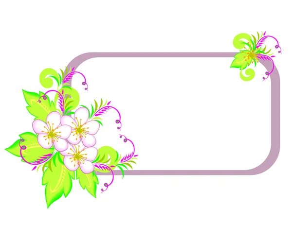 Abstraktní květy s rámečkem — Stockový vektor