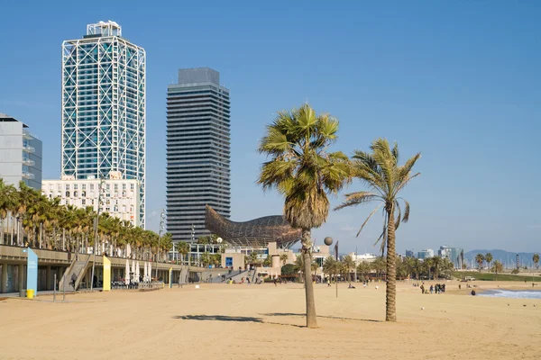 Plaża w Barcelonie — Zdjęcie stockowe