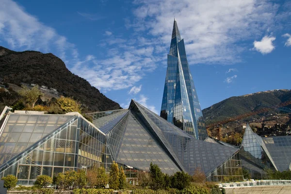 Bâtiment en verre en Andorre — Photo
