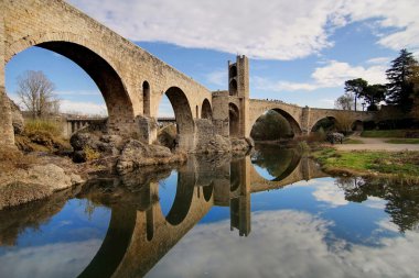 Medieval Bridge of Besalu clipart