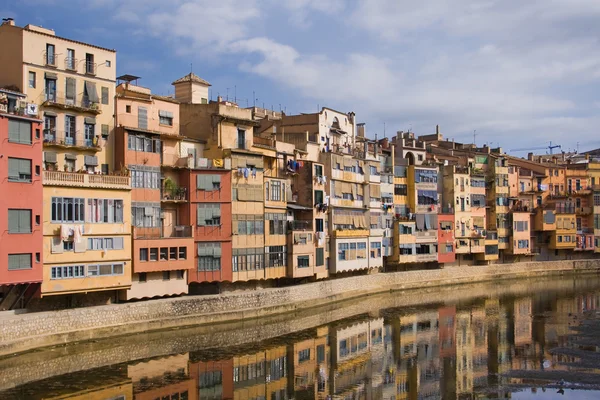 Casas coloridas de Girona — Fotografia de Stock