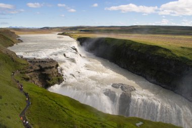 Gullfoss waterfall clipart