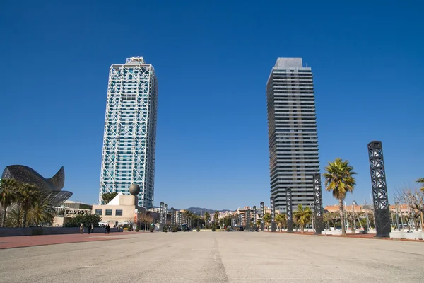 stock image Barcelona twin towers