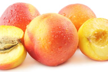 Peach fresh fruit clipart
