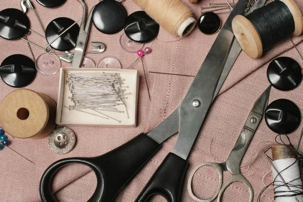 Kit de costura. Herramientas de sastrería . —  Fotos de Stock