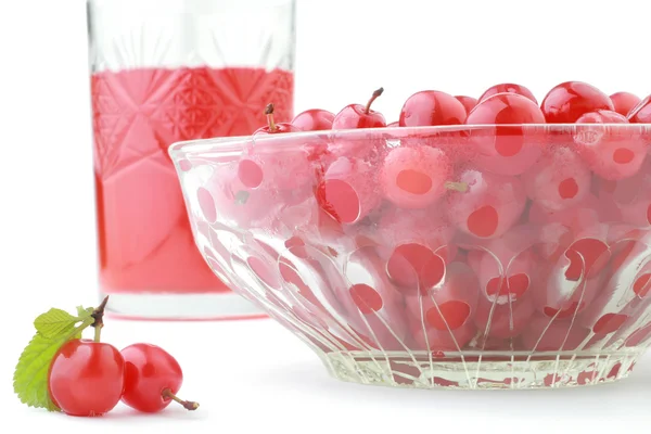 Cherries berry juice — Stock Photo, Image