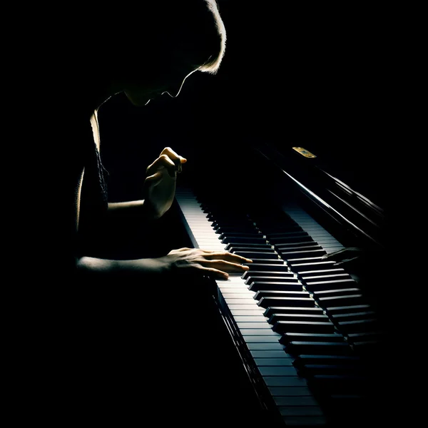 Pianista de piano tocando Imagem De Stock