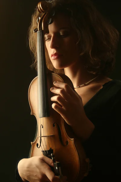 バイオリニストの肖像画 — ストック写真