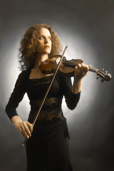 Violin spelar violinisten musiker. — Stockfoto