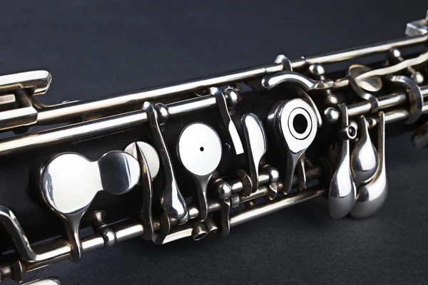Detalle del instrumento musical oboe — Foto de Stock