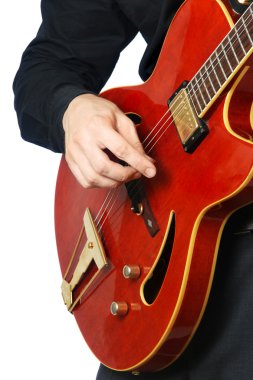 Guitar playing. Guitarist. clipart