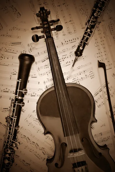 Vintage muziekinstrument retro. — Stockfoto