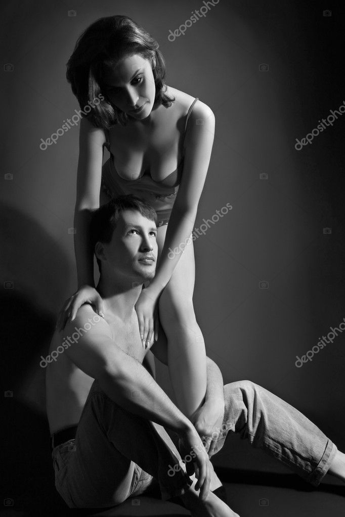 Couple erotic white photo and black Category:Black and