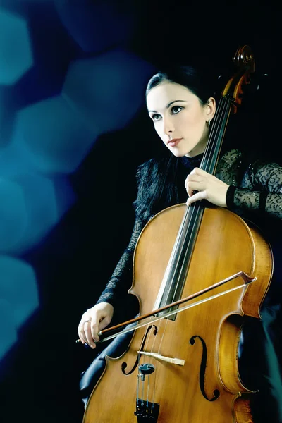 Cello spelen cellist musicus — Stockfoto