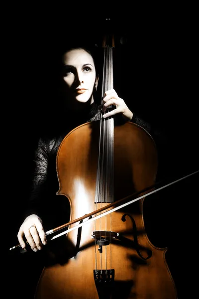 Cello classical musician cellist performer. — Stock Photo, Image