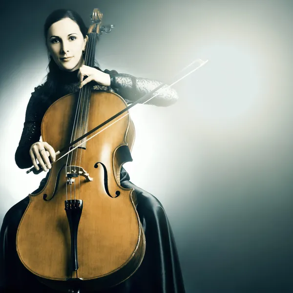 Violonchelo instrumento musical violonchelista tocando —  Fotos de Stock