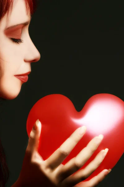 Rode valentine hart — Stockfoto