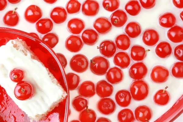 Dessert cream with sweet berry — Stock Photo, Image